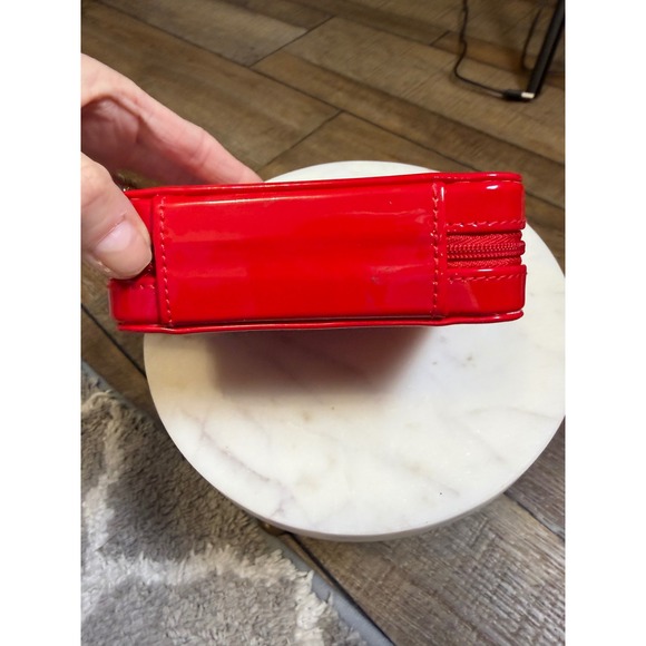 Christian Louboutin Red Patent Leather Makeup Bag Vanity Case Jewelry Box - Picture 4 of 5